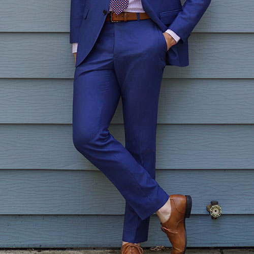  Blue - Men's Dress Pants / Men's Pants: Clothing, Shoes