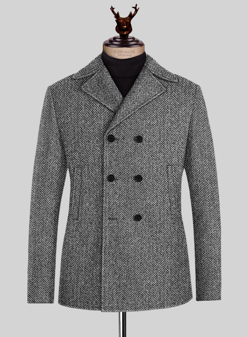 Harris tweed peacoat best sale