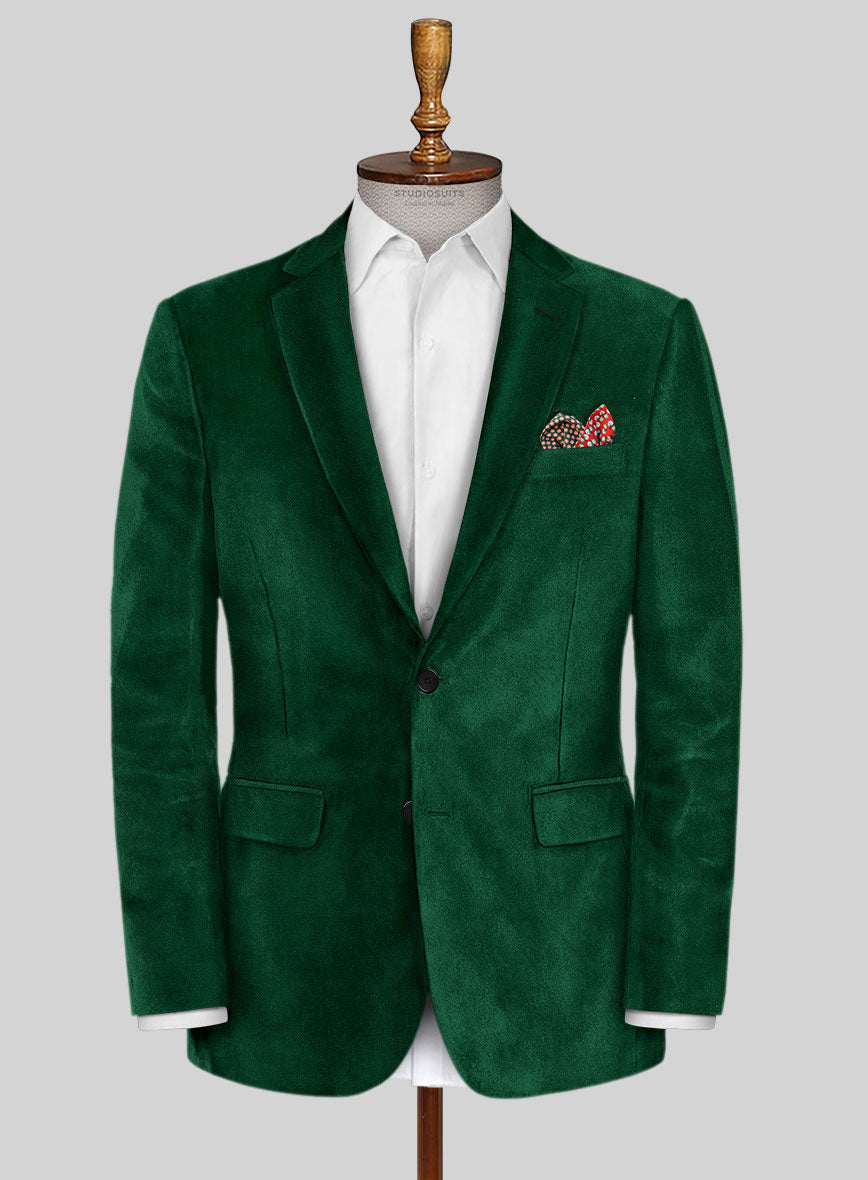 Emerald Green Velvet Jacket StudioSuits