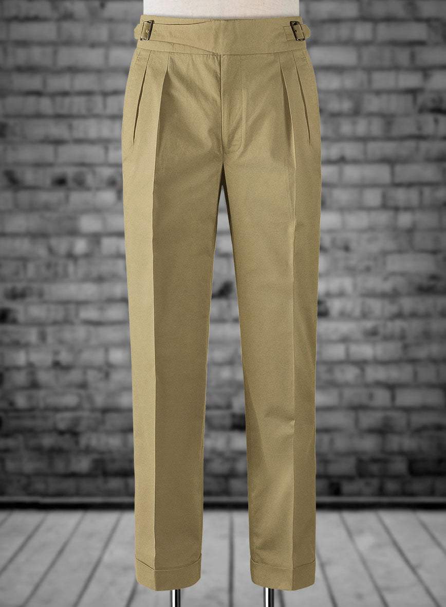 Sand Deluxe Wool & Silk Trousers