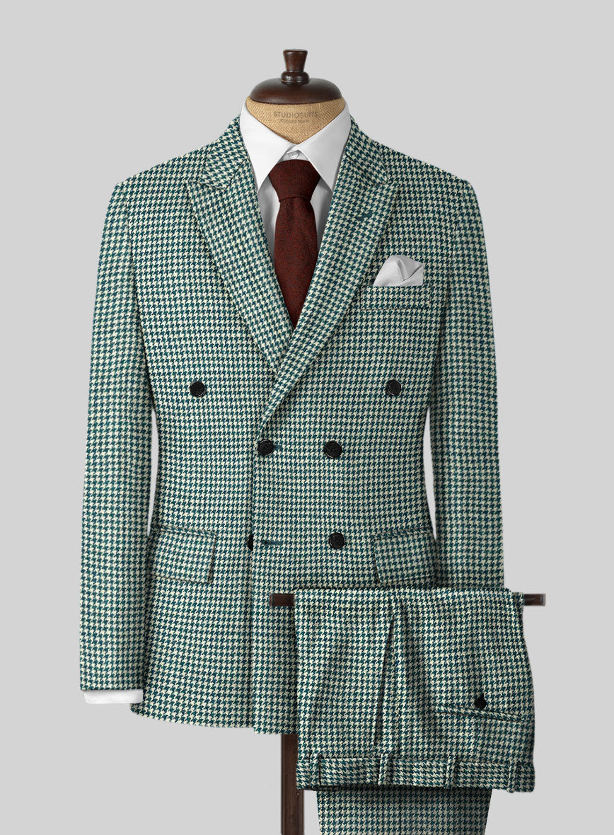 Harris Tweed Houndstooth Green Suit – StudioSuits