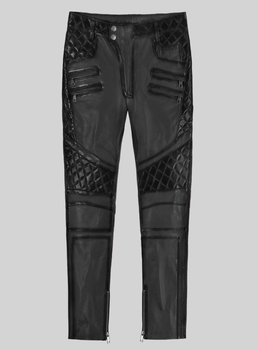 Outlaw Burnt Maroon Leather Pants : Made To Measure Custom Jeans