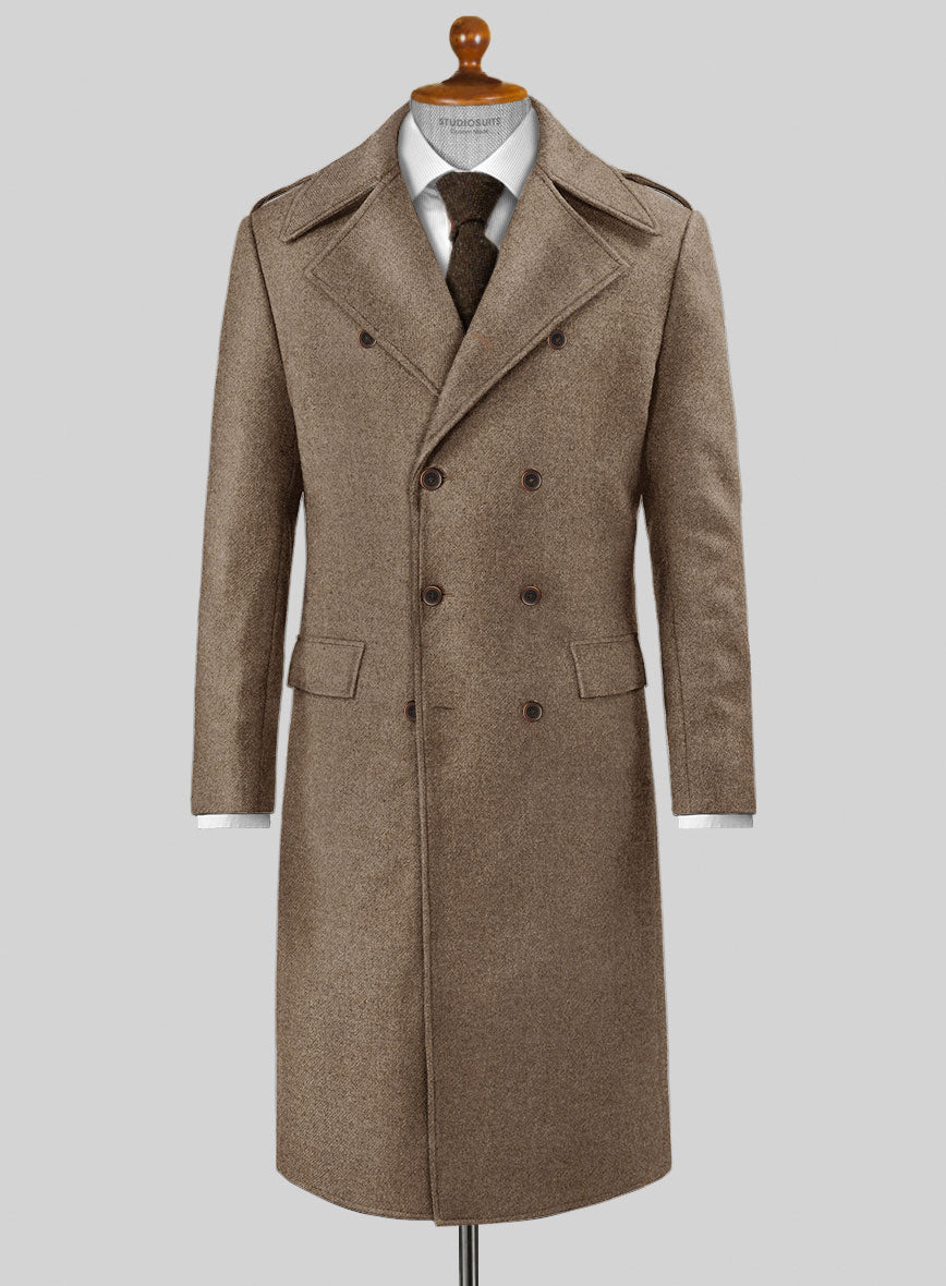 StudioSuits- Highlander Light Tobacco Tweed GQ Overcoat