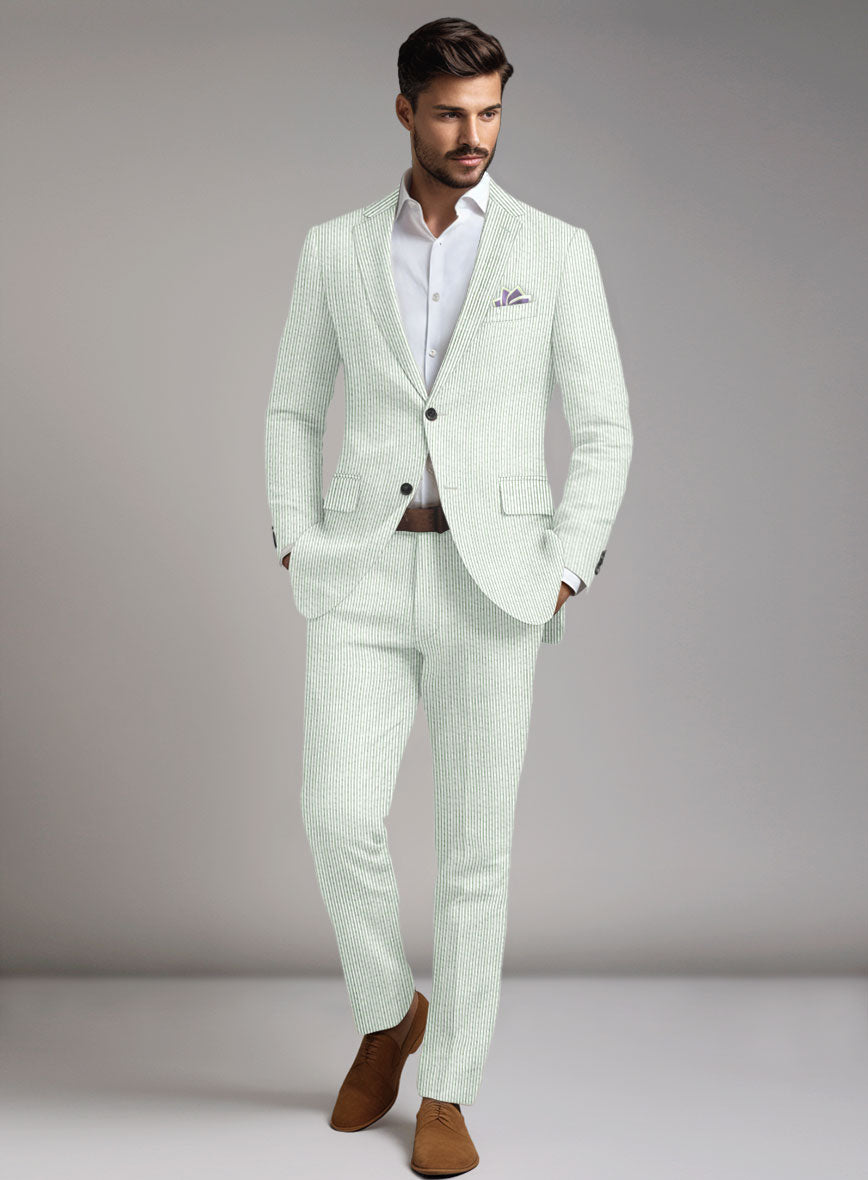 Light Green Seersucker Suit – StudioSuits