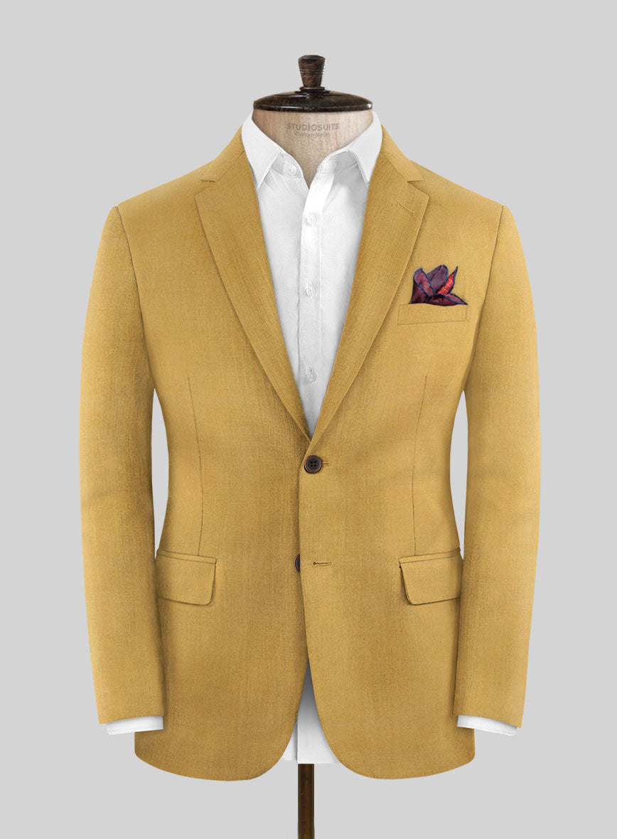 Marco Stretch Mustard Wool Jacket StudioSuits