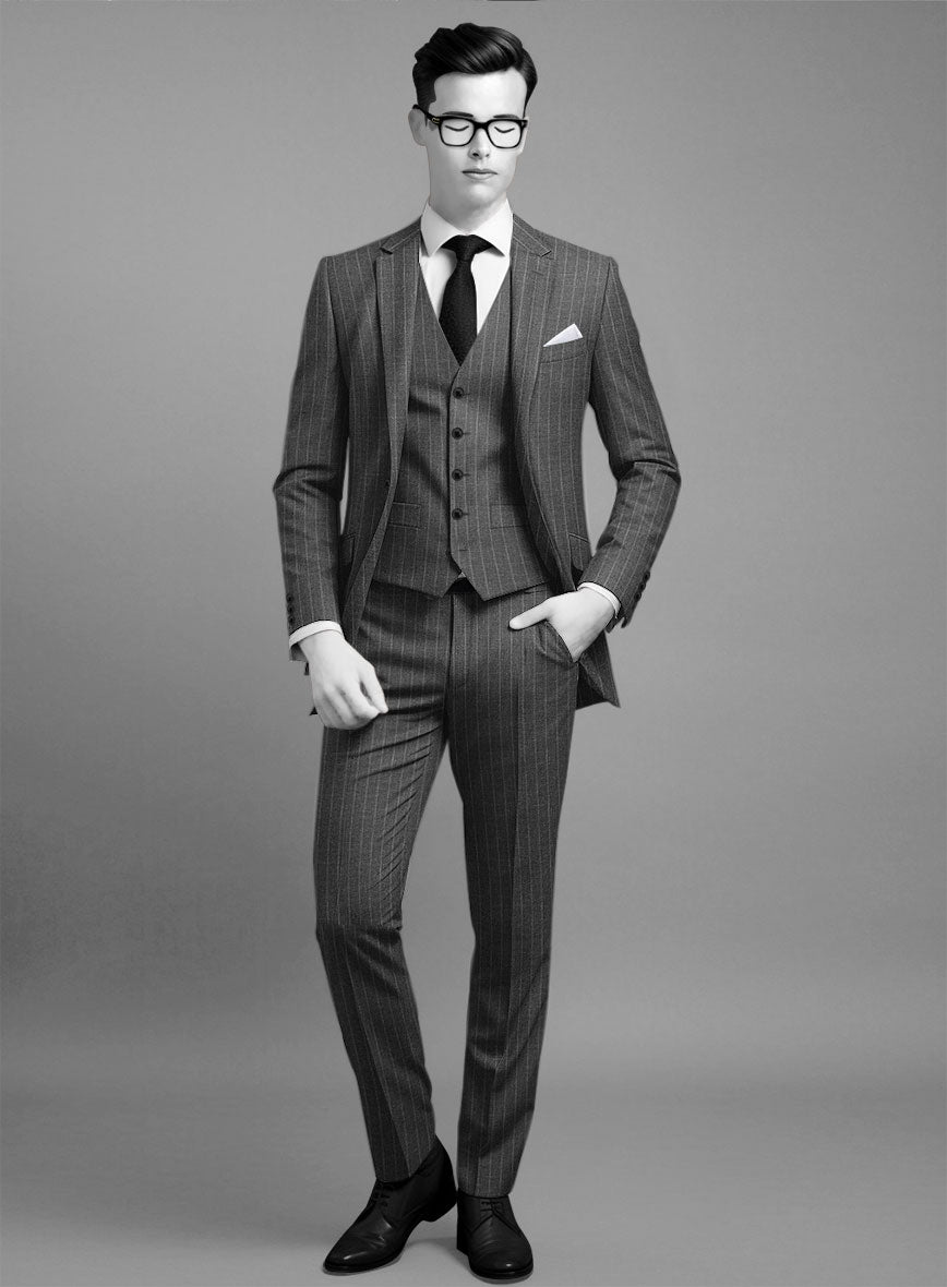 StudioSuits- Napolean Mid Charcoal Wool Suit