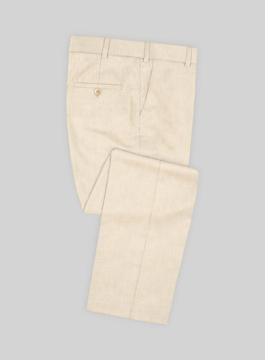 Noble Cream Wool Silk Linen Pants – StudioSuits