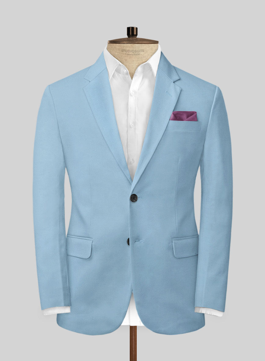 Scabal Cornflower Blue Cashmere Cotton Jacket StudioSuits