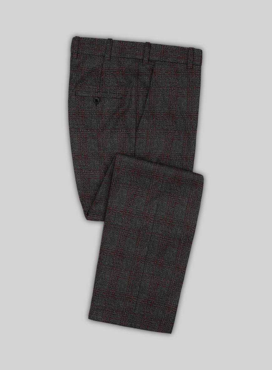 Scabal Mid Charcoal Wool Pants