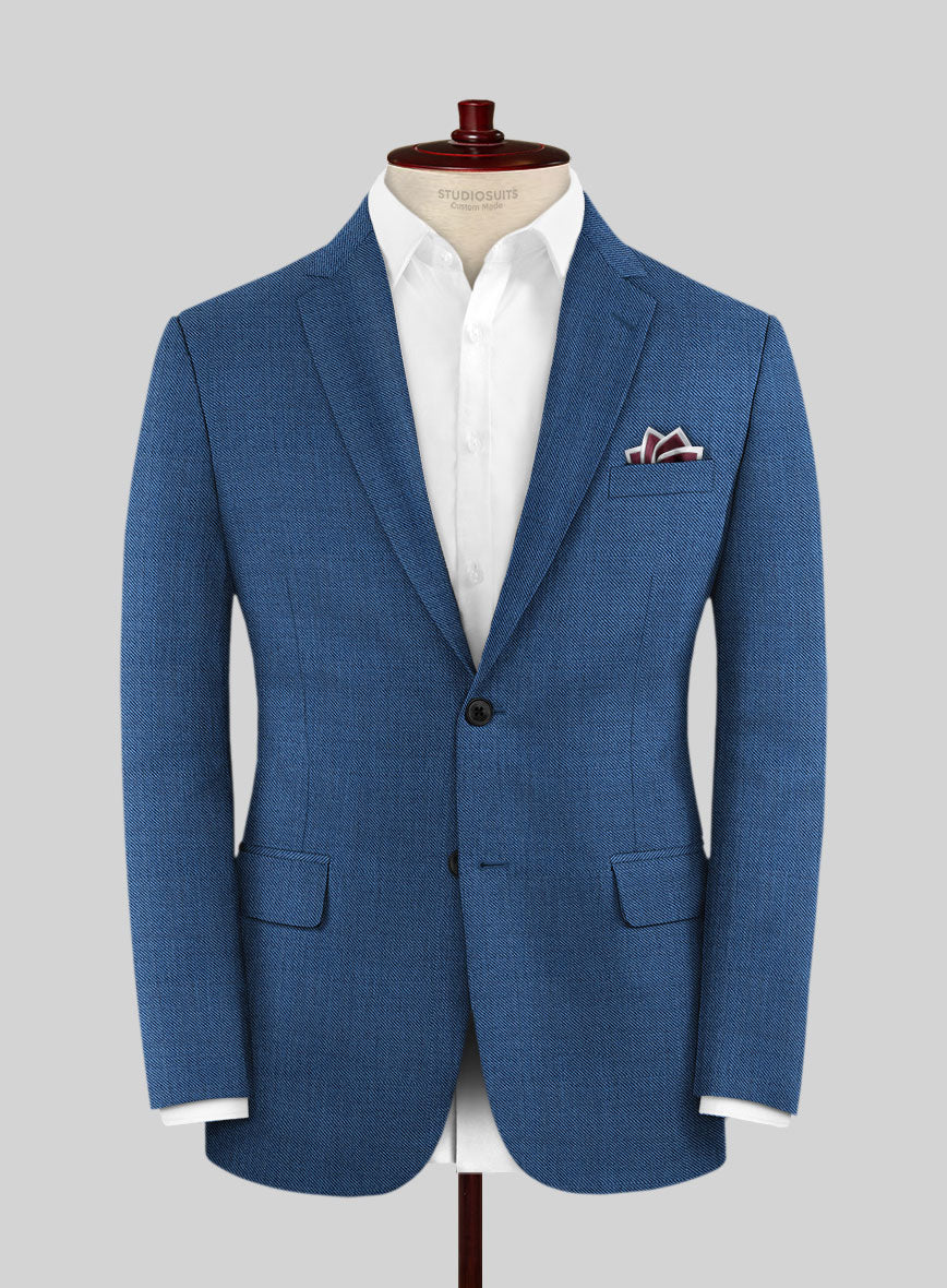 Scabal Londoner Twill Blue Wool Jacket – StudioSuits