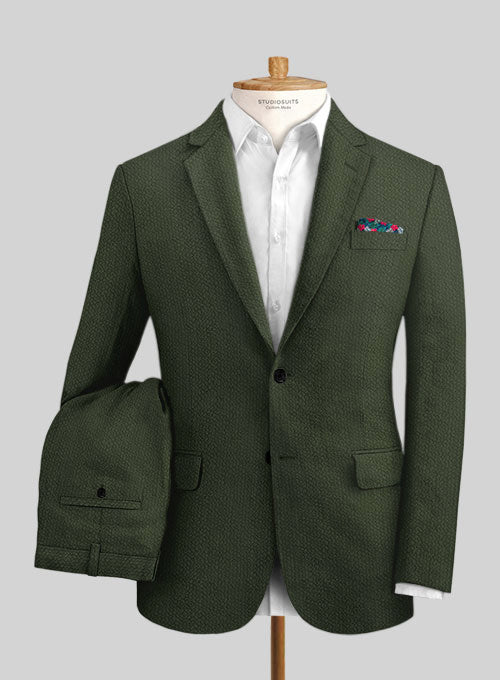 Solbiati Bottle Green Seersucker Suit – StudioSuits