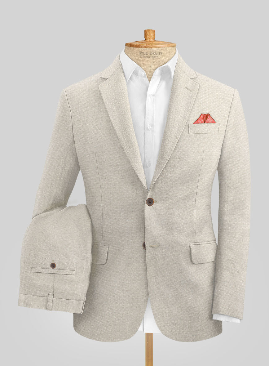 Solbiati Art Du Lin Light Beige Linen Suit – StudioSuits