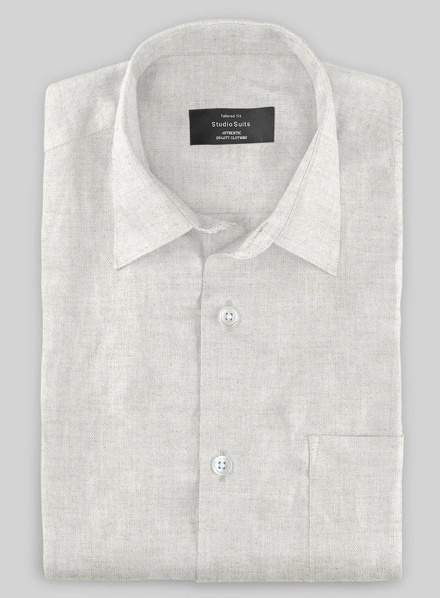 Barn Beige Cotton Linen Shirt – StudioSuits