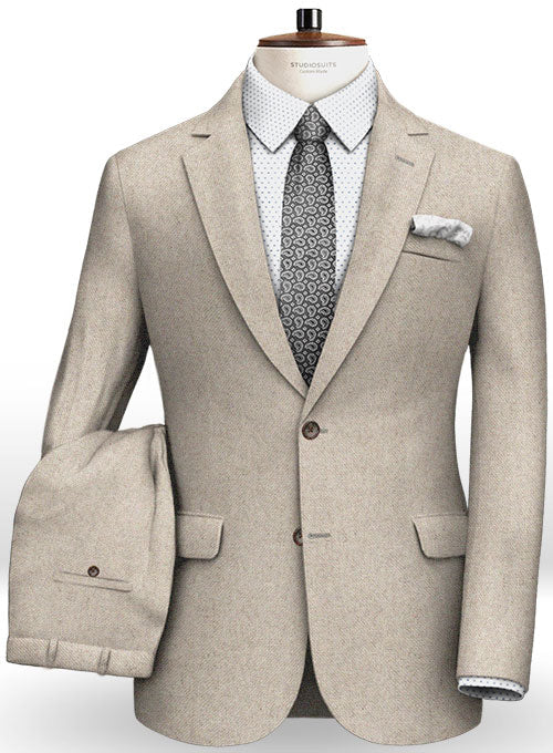 Vintage Beige Twill Tweed Suit – StudioSuits