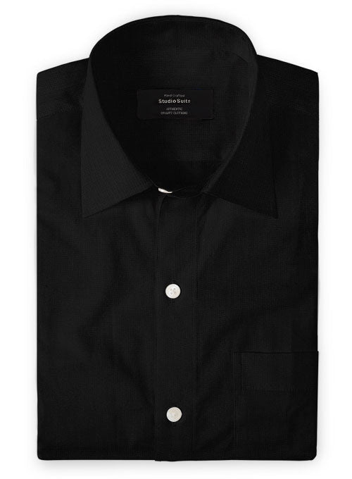 Black cotton linen Shirt – StudioSuits