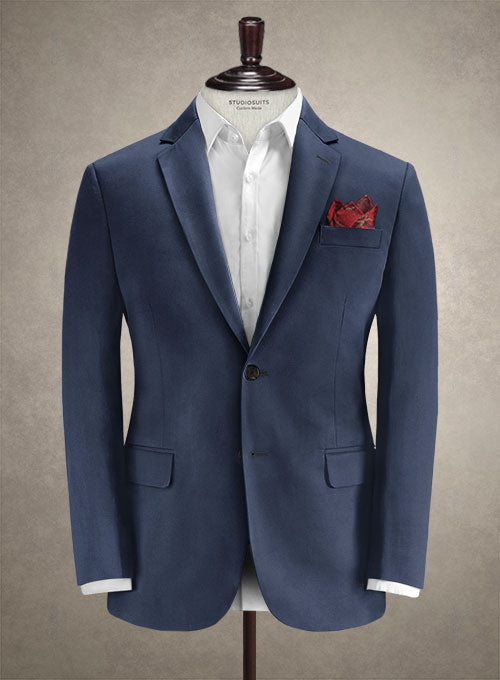 StudioSuits- Caccioppoli Cotton Gabardine Marine Blue Jacket