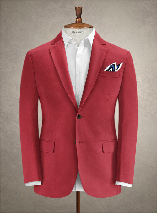 Caccioppoli Cotton Gabardine Tango Red Jacket – StudioSuits