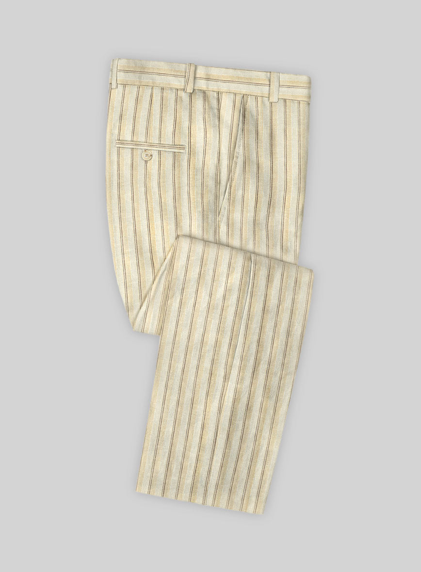 Campari Vama Stripe Linen Pants