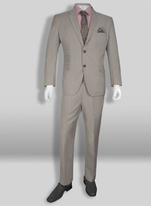 Worsted Light Gray Wool Suit – StudioSuits