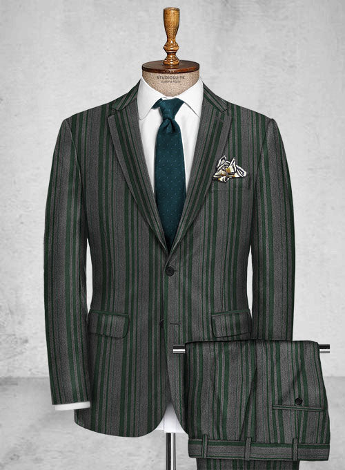 Chive Green Wool Suit – StudioSuits