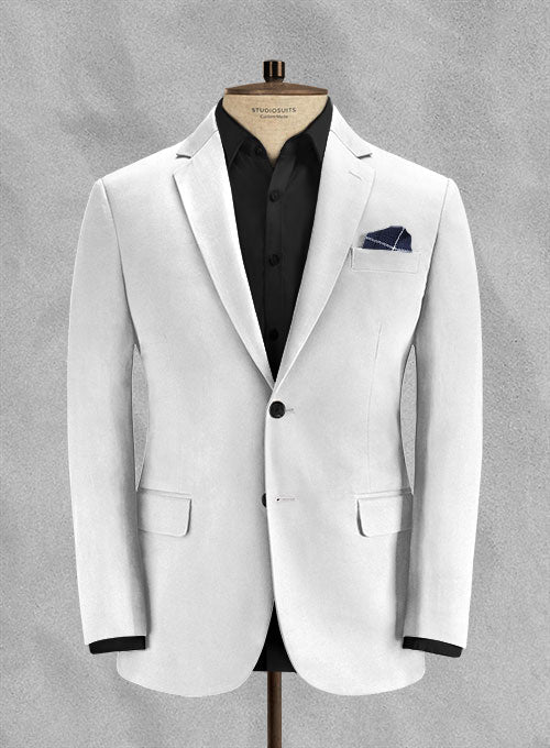 Cotton Drill White Stretch Jacket