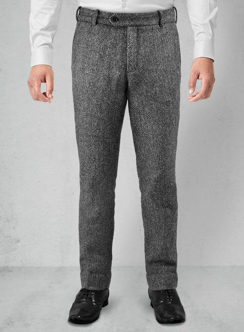 Tailored Fit Tan Check Tweed Pants