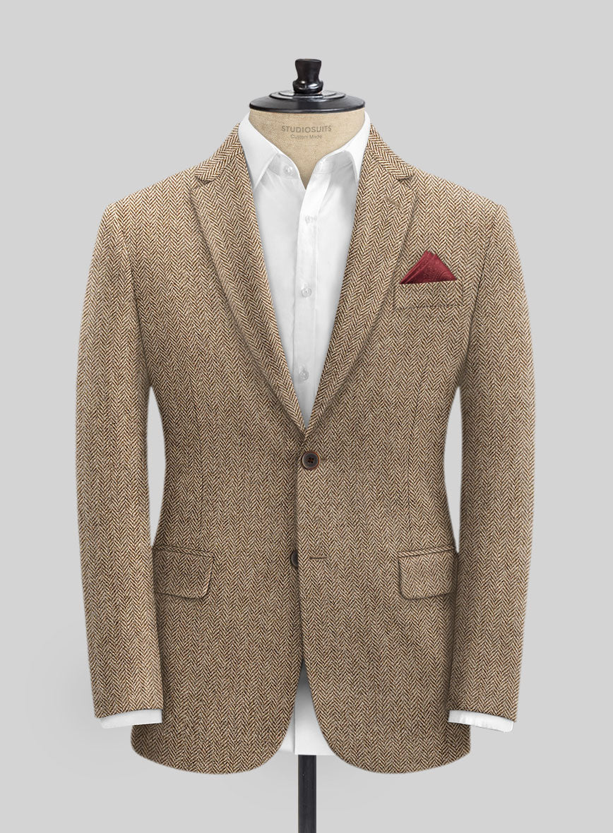 Irish Brown Herringbone Tweed Jacket – StudioSuits