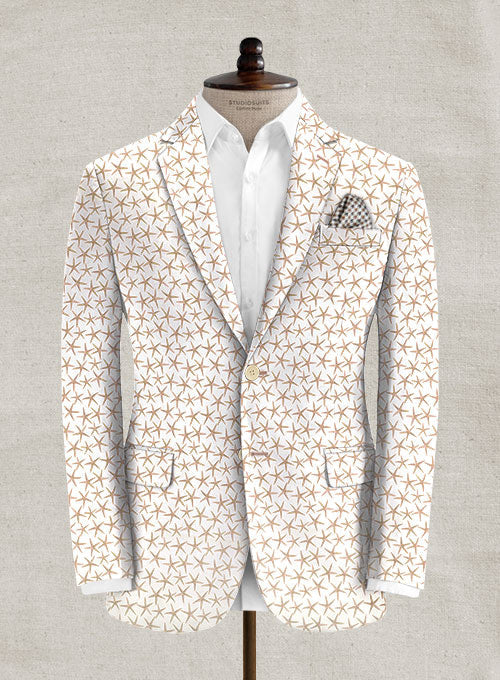 Monogram-print slim-fit jacket in cotton velvet jacquard