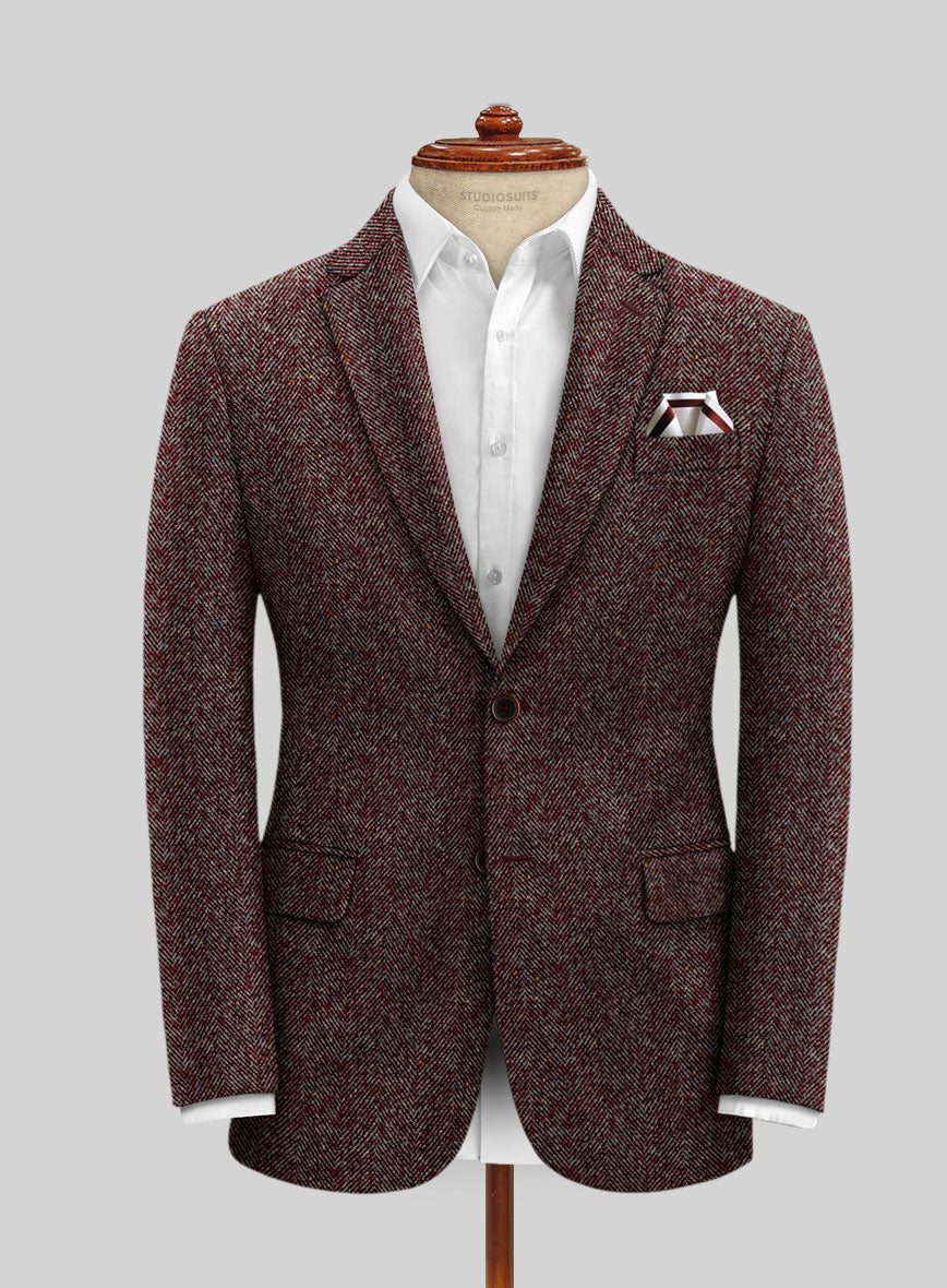 Harris Tweed Hebridean Brown Herringbone Jacket – StudioSuits