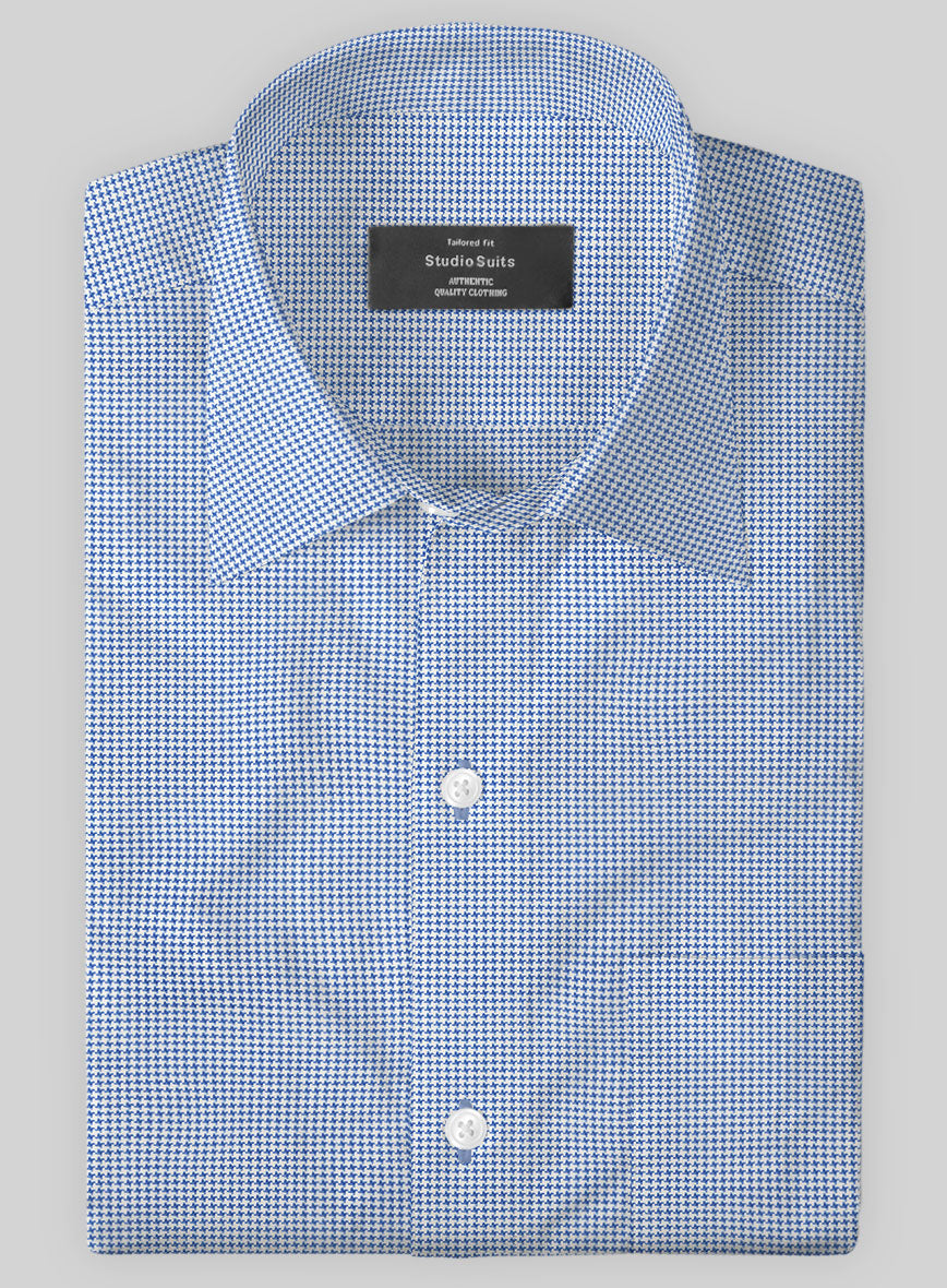 StudioSuits- Italian Lombardo Weft Azure Blue Shirt