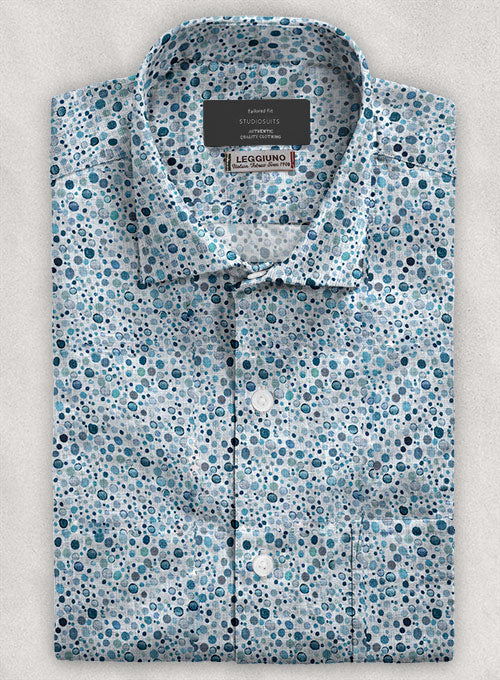 Monogram Flower Tile Long Shirt Dress - Luxury Blue