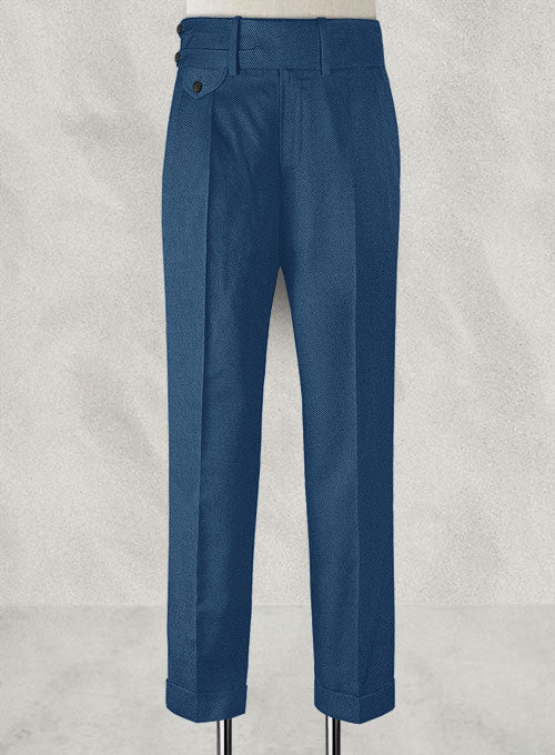 Napolean Casa Blue Double Gurkha Wool Trousers – StudioSuits