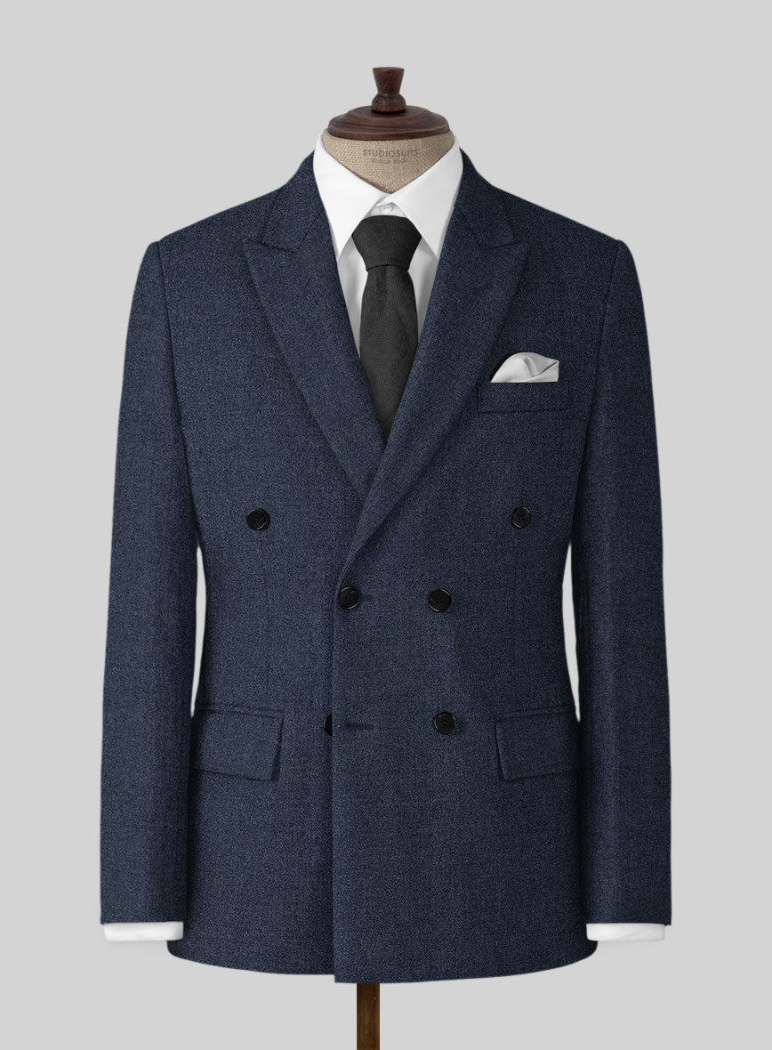 Naples Dark Indigo Tweed Jacket – StudioSuits