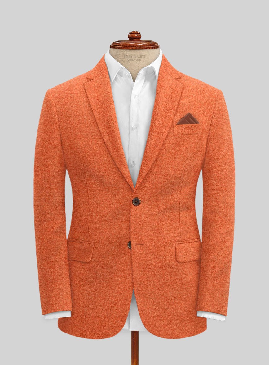 Naples Spring Orange Tweed Jacket