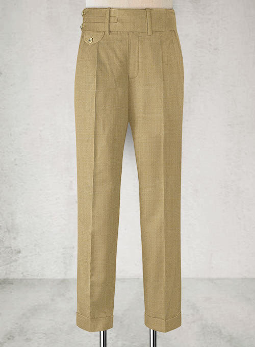 Napolean Khaki Double Gurkha Wool Trousers