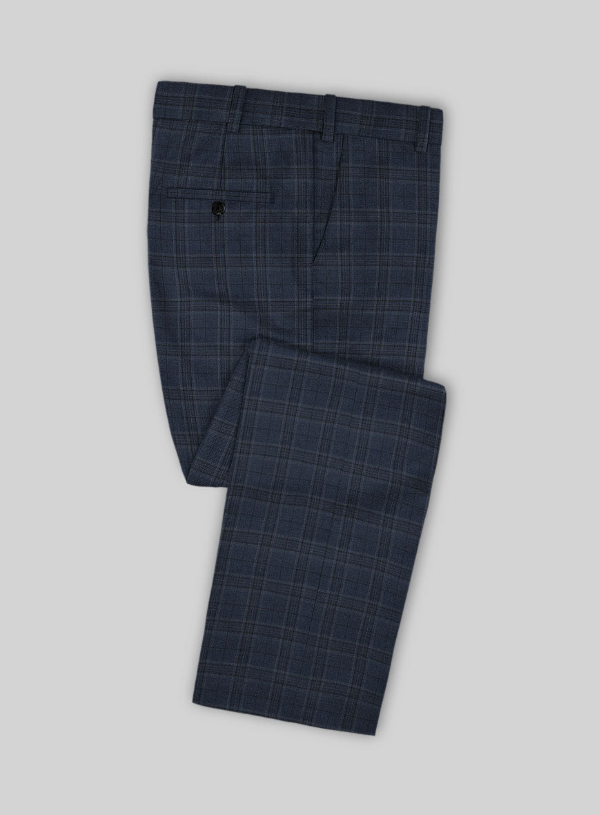 Napolean Blue Hunting Plaid Wool Pants – StudioSuits