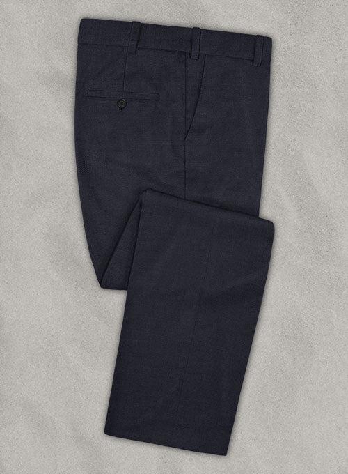 Stretch wool pants in Black for