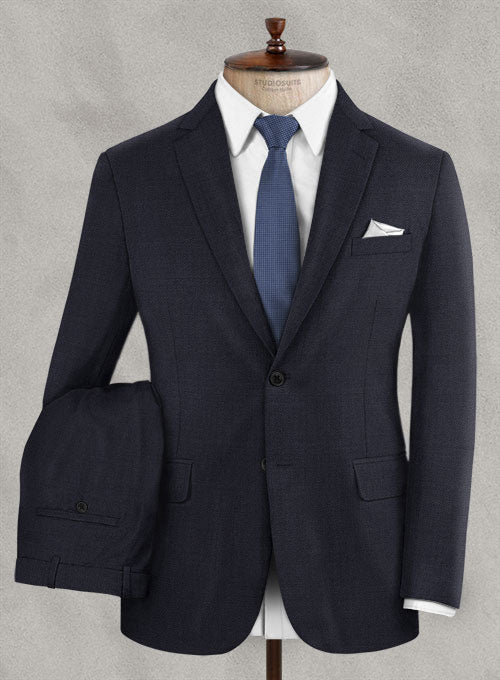 StudioSuits- Napolean Stretch Navy Blue Wool Suit