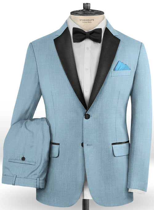 Napolean Taj Blue Wool Tuxedo Suit – StudioSuits