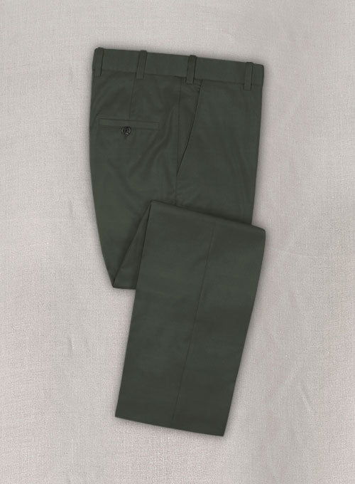 Napolean Military Green Wool Pants – StudioSuits