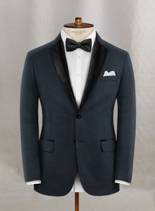 Napolean Stretch Sailor Blue Wool Tuxedo Jacket – StudioSuits