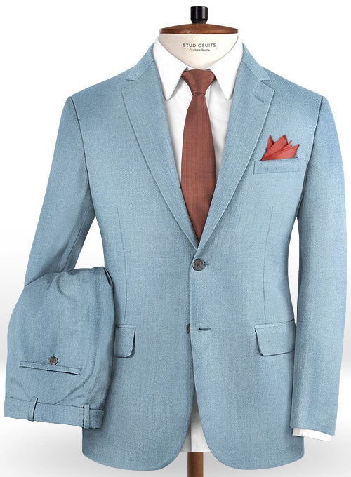 Scabal Prussian Blue Wool Suit – StudioSuits