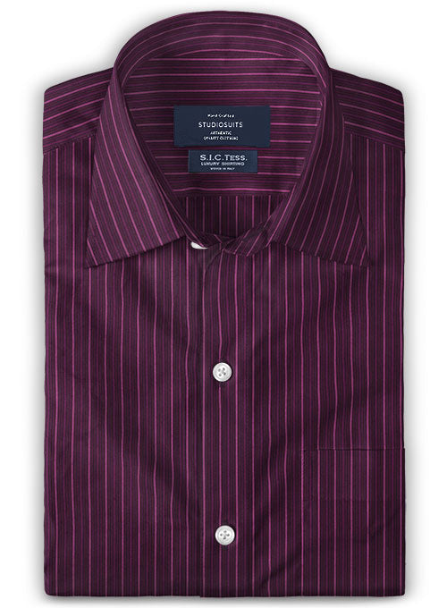 Make your own pink herringbone stripe made-to-measure shirt