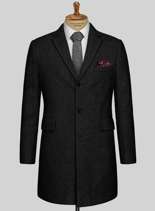 Velvet on sale collar overcoat