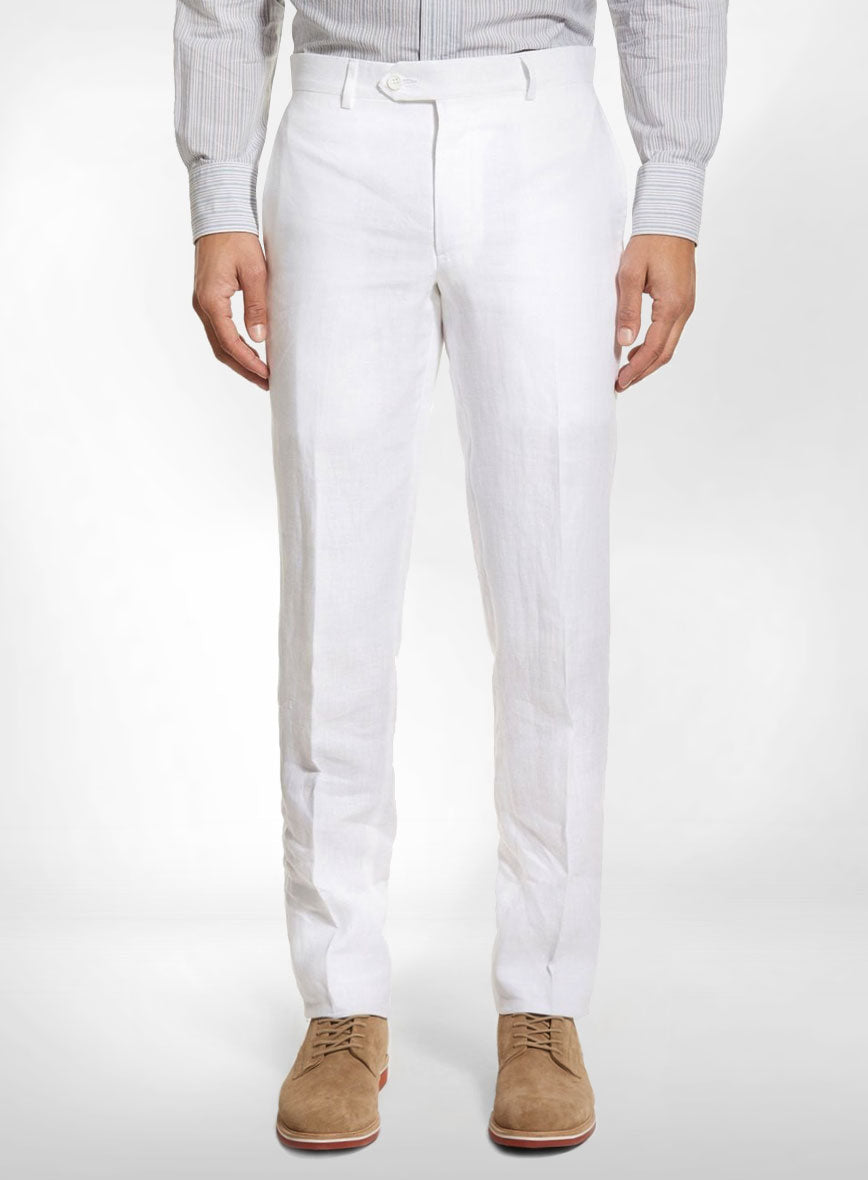 Men's tailored linen pants as dress pants or beach pants