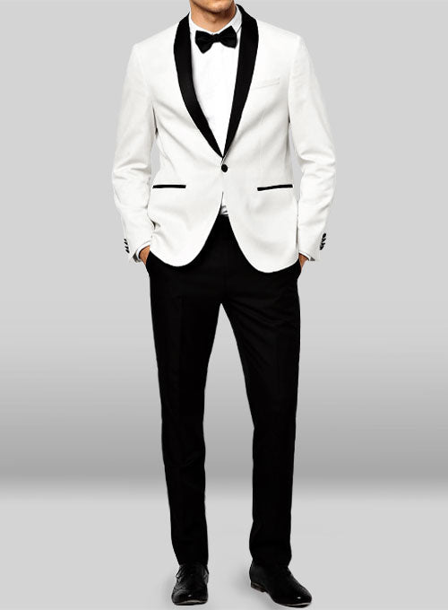 Men's Adjustable Side Tab Tuxedo Pant - BLACK - 100% WORSTED WOOL
