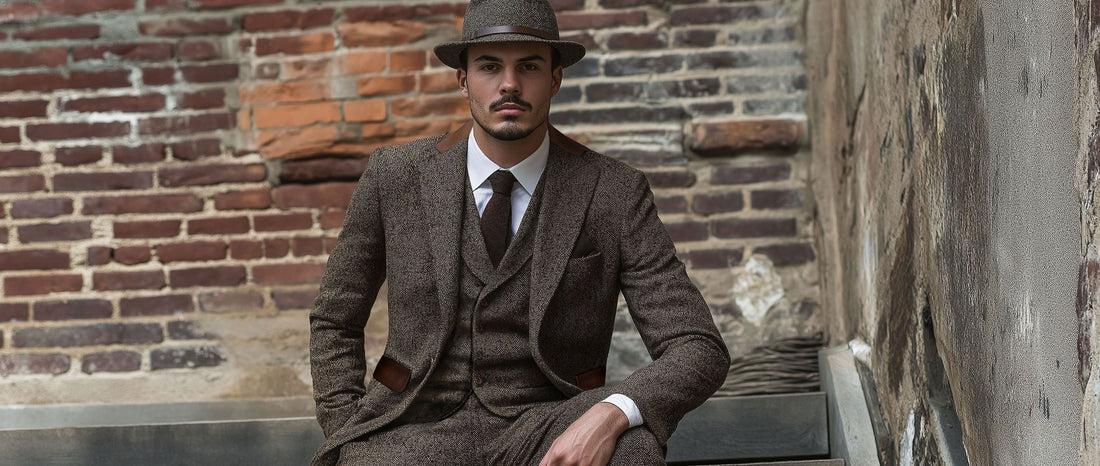 Suit Spotlight: Elevate Your Style with the Leather Trim Tweed Suit