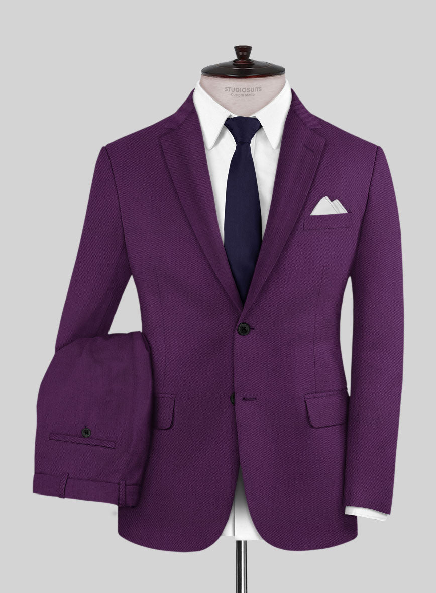 Scabal Hot Purple Wool Suit - StudioSuits