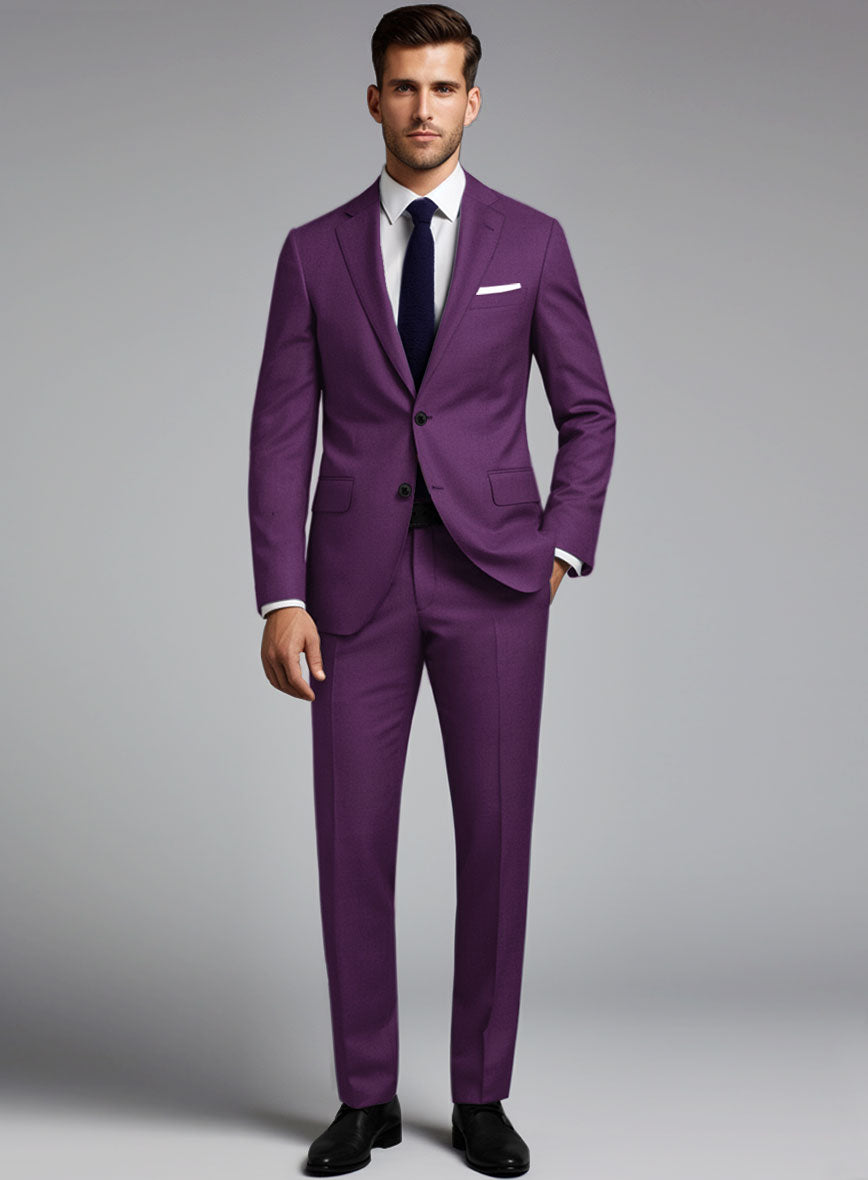 Scabal Hot Purple Wool Suit - StudioSuits