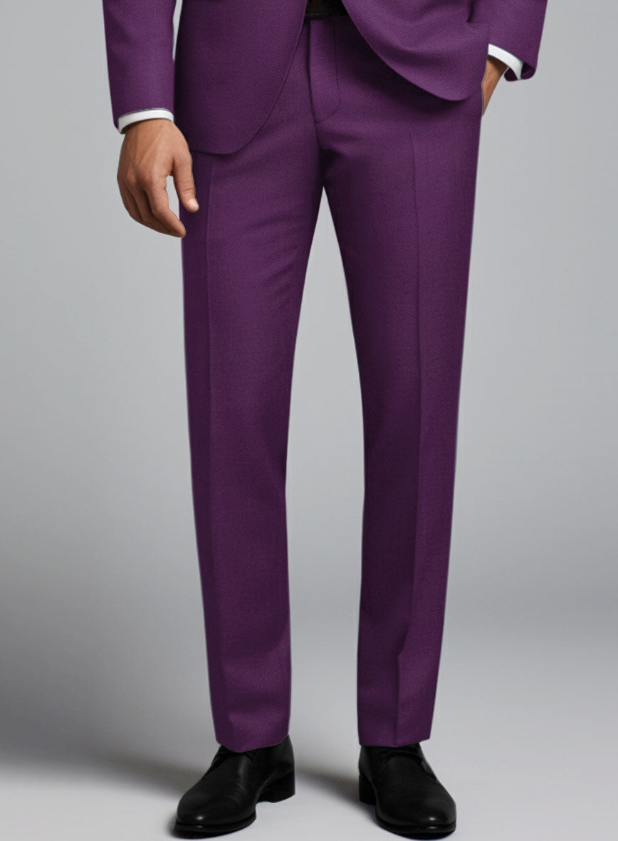 Scabal Hot Purple Wool Suit - StudioSuits